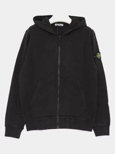 Kids Wappen Patch Zip-Up Hoodie Black - STONE ISLAND - BALAAN 2