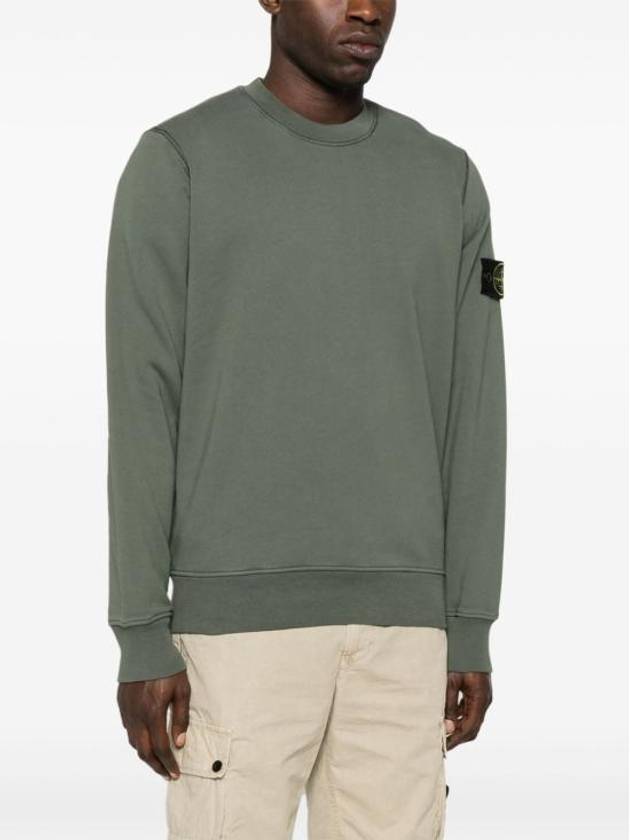 Wappen Patch Garment Dyed Sweatshirt Musk Green - STONE ISLAND - BALAAN 3