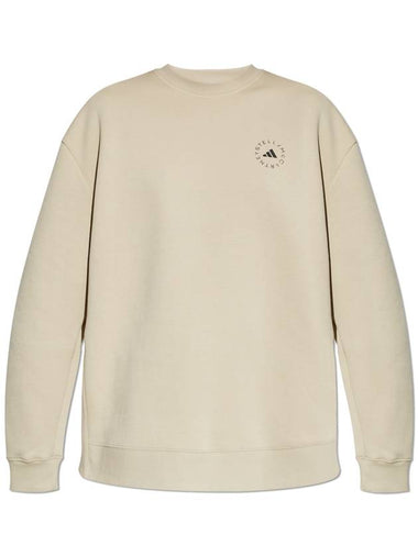 ADIDAS By Stella McCartney Sweatshirt With Printed Logo, Women's, Beige - ADIDAS - BALAAN 1