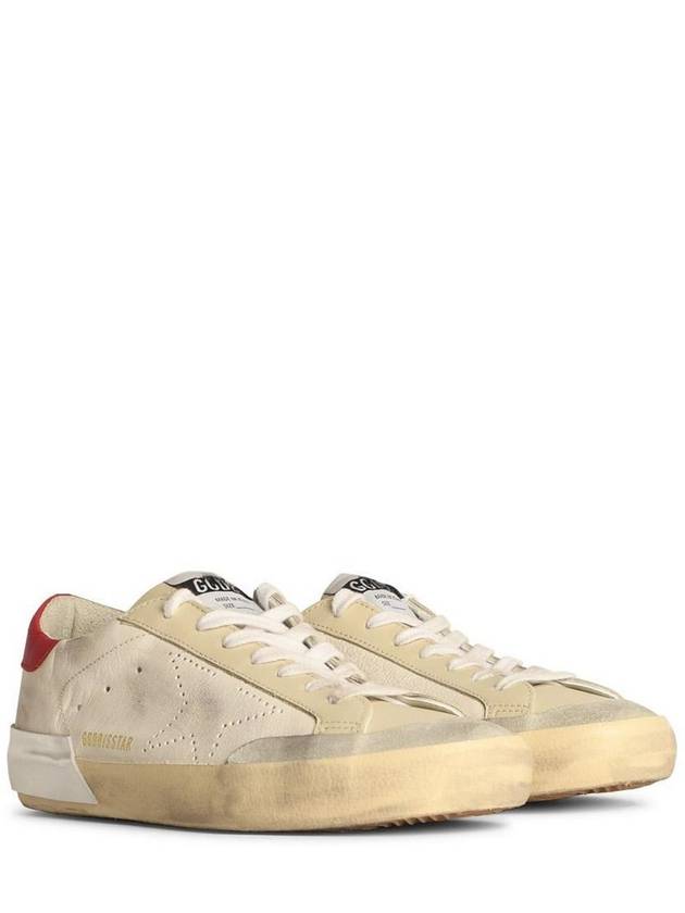 Superstar Leather Red Tab Low Top Sneakers White - GOLDEN GOOSE - BALAAN 4