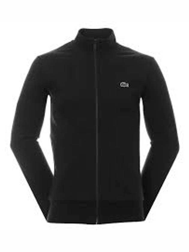 Regular Fit Brushed Fleece Zip-up Jacket Black - LACOSTE - BALAAN 2