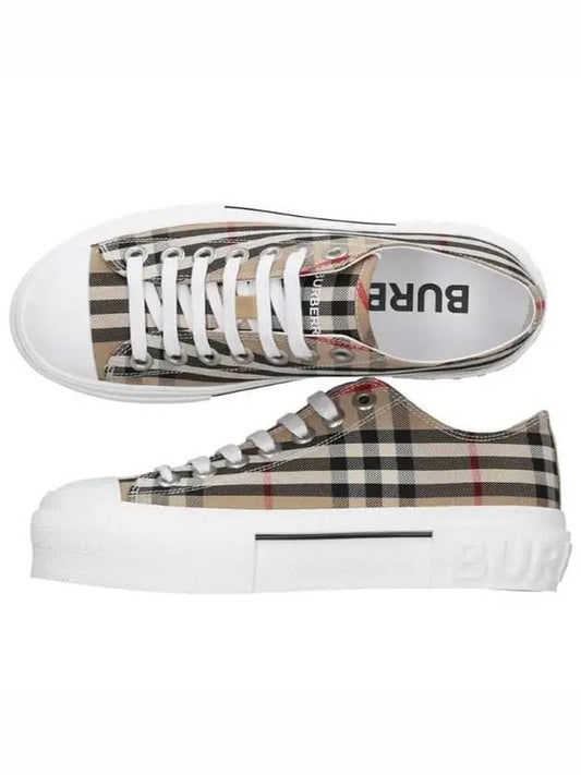 Vintage Check Cotton Sneakers Archive Beige - BURBERRY - BALAAN 2