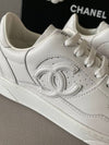 CC Logo Calfskin Low Top Sneakers White - CHANEL - BALAAN 7