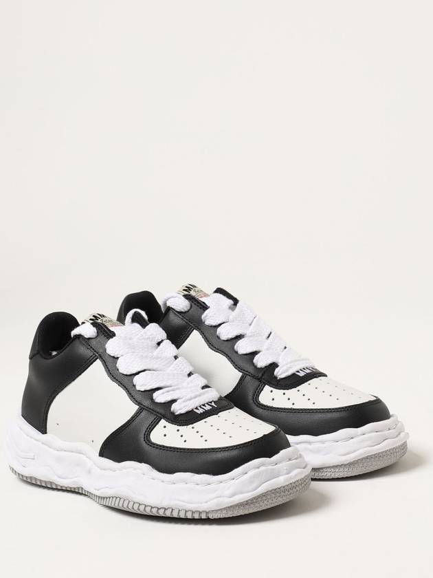 Wayne OG Sole Leather Low Top Sneakers Black White - MAISON MIHARA YASUHIRO - BALAAN 3