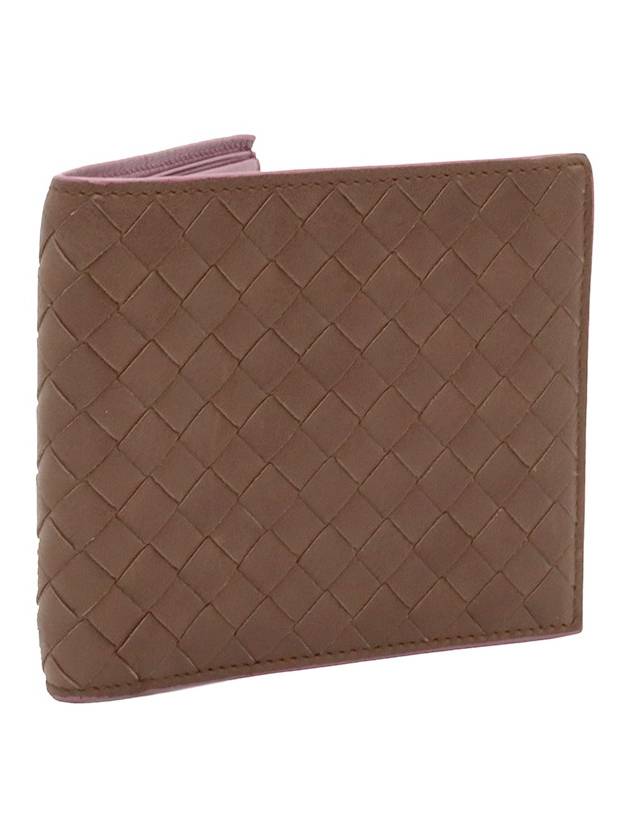 Brown Purple Intrecciato Weaving VN Folder Half Wallet 113993 - BOTTEGA VENETA - BALAAN 4