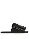 Men's Patch Mule Slippers Black - BOTTEGA VENETA - BALAAN 2