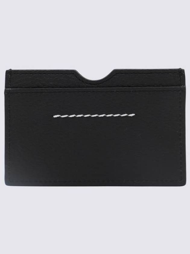 Embossed Numeric Logo Leather Card Wallet Black - MAISON MARGIELA - BALAAN 3