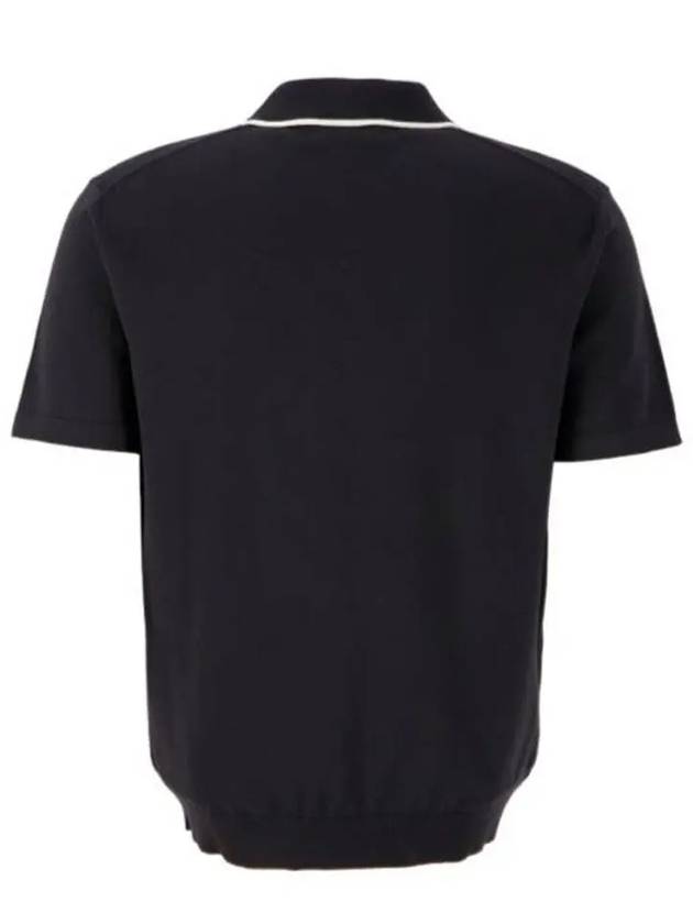 Flynn Cotton Polo Shirt Black - A.P.C. - BALAAN 3