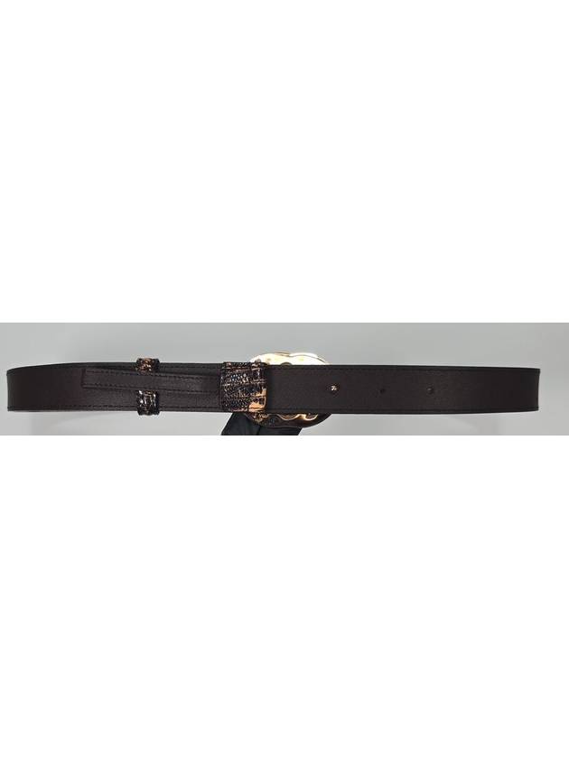 Double G lizard print belt 80 - GUCCI - BALAAN 4