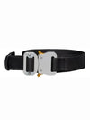 Moncler 1017 Alix Men s Black Roller Coaster Buckle Fabric Belt 6G700 00 02SN1 999 - MONCLER - BALAAN 6