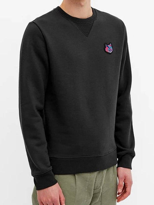 Pixel Fox Head Patch Regular Fit Sweatshirt Anthracite - MAISON KITSUNE - BALAAN 2