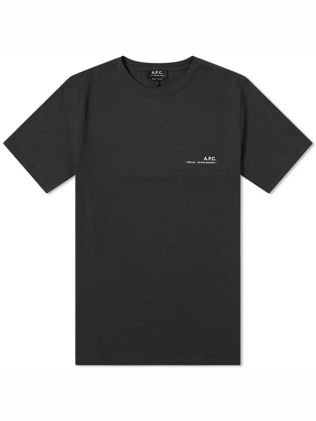 Men's Item Logo Short Sleeve T-Shirt Black - A.P.C. - BALAAN 2