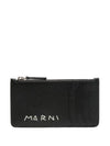 Logo embroidery card holder PFMI0103U1P6533 - MARNI - BALAAN 1