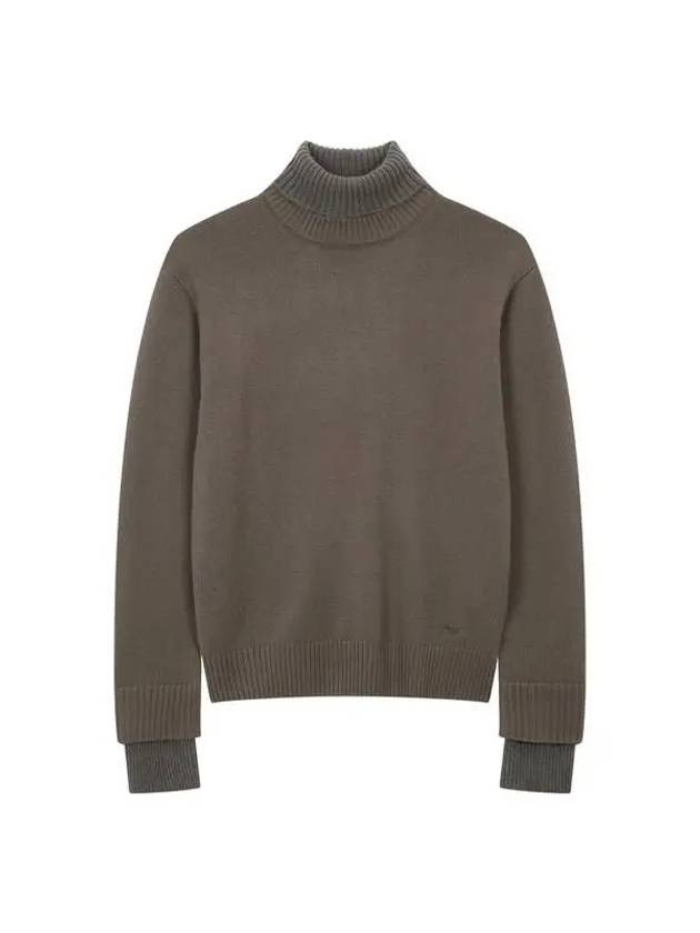 Men s color combination layered wool knit dark khaki 270822 - EMPORIO ARMANI - BALAAN 1