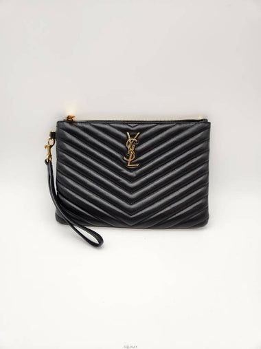 Daol Sangin Store Matelasse Clutch Black Small 379039 Condition A - SAINT LAURENT - BALAAN 1