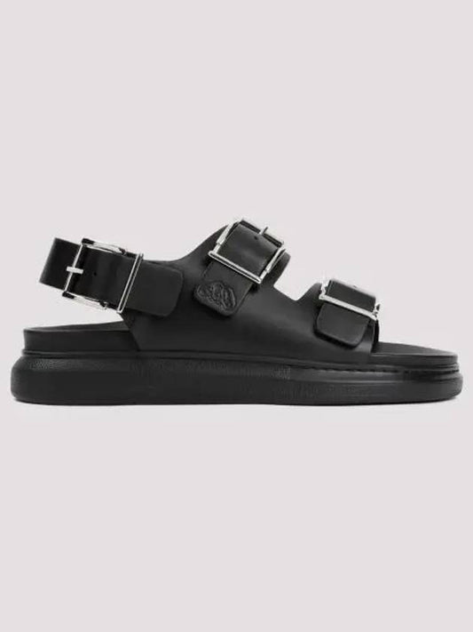 Hybrid Double Buckle Sandals Black - ALEXANDER MCQUEEN - BALAAN 2