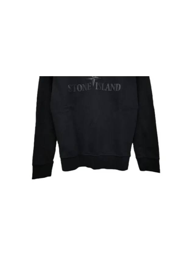 Men's Embossed Logo Reversible Sweatshirt Black - STONE ISLAND - BALAAN 4