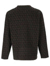 Toile Iconographe Wool Crew Neck Knit Top Brown - VALENTINO - BALAAN 3