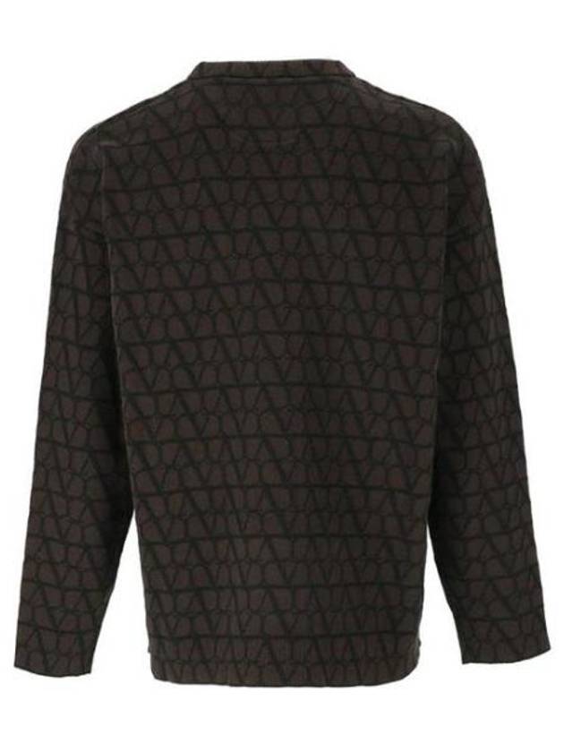 Toile Iconographe Wool Crew Neck Knit Top Brown - VALENTINO - BALAAN 3