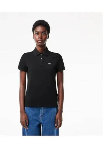 Women s 2 button regular fit polo t shirt black - LACOSTE - BALAAN 1