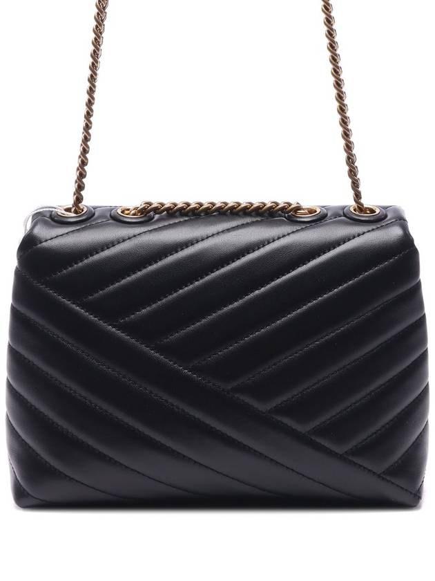 Kira Chevron Convertible Strap Small Shoulder Bag Black - TORY BURCH - BALAAN 5