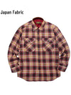 Cosmo Checker Flannel Long Sleeve Shirt Red - OGARP - BALAAN 1