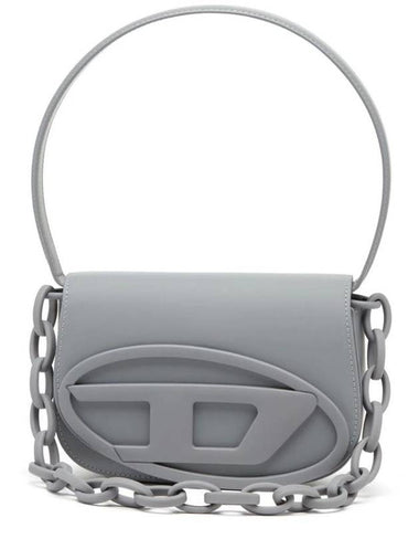 1DR Iconic Matte Leather Shoulder Bag Grey - DIESEL - BALAAN 1