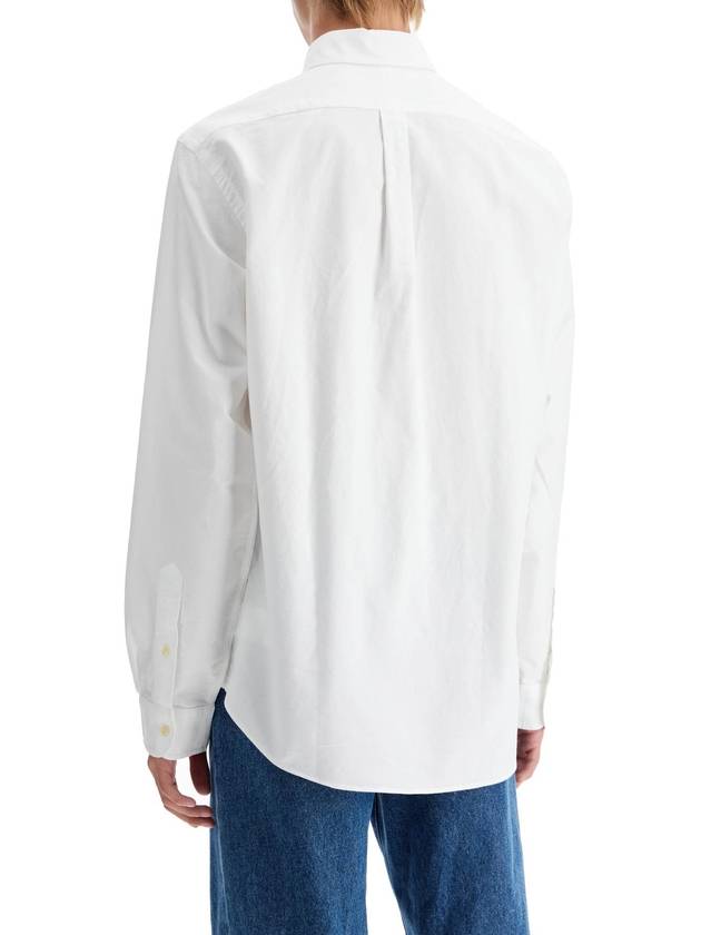 Embroidery Pony Oxford Long Sleeve Shirt White - POLO RALPH LAUREN - BALAAN 4