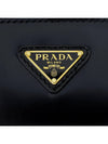 Re-Nylon Brushed Leather Mini Bag Black - PRADA - BALAAN 3
