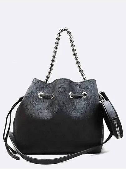 M57070 Monogram Mahina Noir Black Leather Bella Bucket Shoulder Bag - LOUIS VUITTON - BALAAN 2