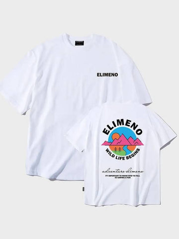 EL Wild Mountain Overfit Short Sleeve Tee White - ELIMENO - BALAAN 1