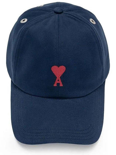 Embroidered Logo Ball Cap Navy - AMI - BALAAN 2