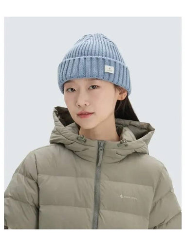 Folded Beanie S24WUFKC61 Light Blue - SNOW PEAK - BALAAN 1