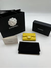 Classic Gold Hardware Grained Calfskin Card Wallet Yellow - CHANEL - BALAAN 5