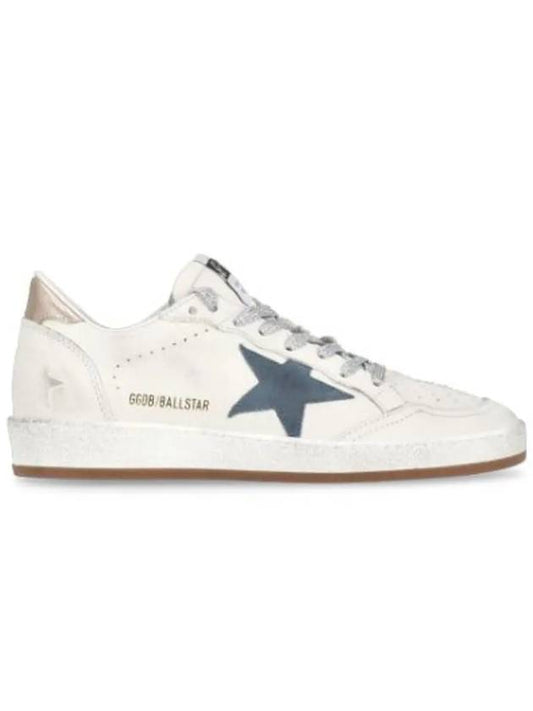 Ballstar Leather Low Top Sneakers Smoke Blue White - GOLDEN GOOSE - BALAAN 2