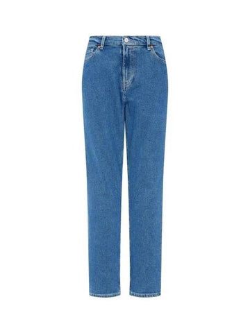 PS Women s Happy Logo Patch Straight Jeans Blue 271491 - PAUL SMITH - BALAAN 1