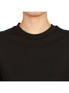 Logo Plaque Cotton Long Sleeve T-shirt Black - JIL SANDER - BALAAN 7