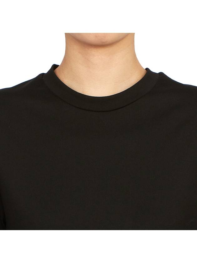 Logo Plaque Cotton Long Sleeve T-shirt Black - JIL SANDER - BALAAN 7