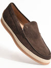 Men's Suede Slip-ons Loafers Brown - TOD'S - BALAAN 3