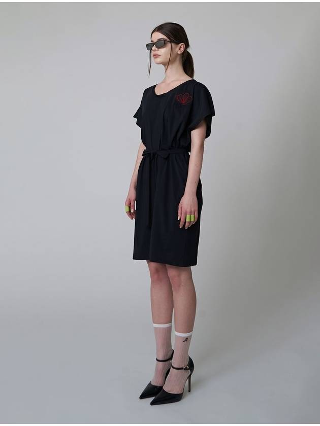 AW41OP01 Cozy belted dress_black - ATHPLATFORM - BALAAN 4