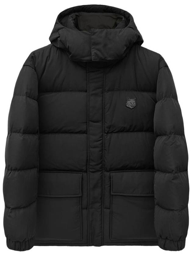 Puffer Bold Fox Head Patch Nylon Hood Padding Black - MAISON KITSUNE - BALAAN 2