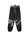 Men's New Gothic Overfit Jogger Track Pants Black - PALM ANGELS - BALAAN 1