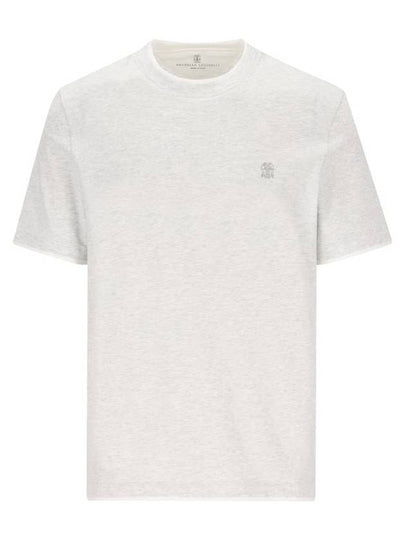 Cotton Short Sleeve T-Shirt Grey - BRUNELLO CUCINELLI - BALAAN 2