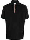 Signature Stripe Trim Polo Shirt Black - PAUL SMITH - BALAAN 1