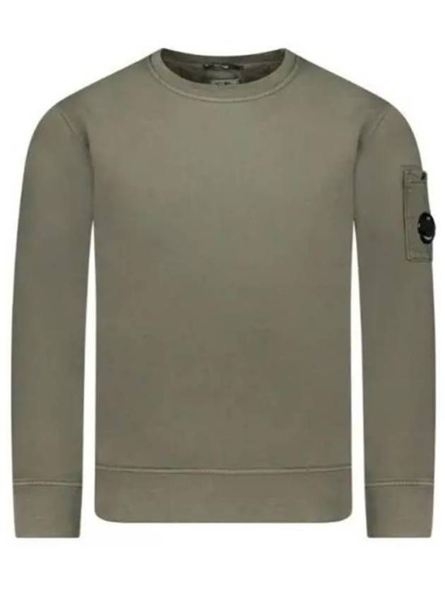 Brushed and Emerized Diagonal Fleece Lens Sweatshirt Green - CP COMPANY - BALAAN 2