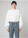 AW32TL04 Flap pocket sweatshirtoffwhite - ATHPLATFORM - BALAAN 4