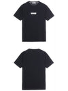 Small Rubber Logo Patch Short Sleeve T-Shirt Black - STONE ISLAND - BALAAN 5