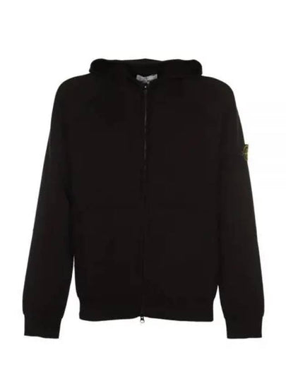 Wappen Patch Cotton Hooded Jacket Black - STONE ISLAND - BALAAN 2