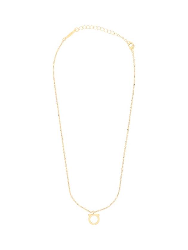 Gancini Large Necklace Brass & Gold - SALVATORE FERRAGAMO - BALAAN 2