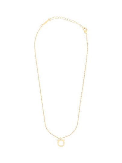 Gancini Large Necklace Brass & Gold - SALVATORE FERRAGAMO - BALAAN 2